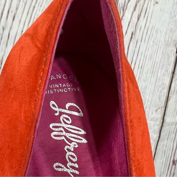 JEFFREY CAMPBELL GARRET orange combo Women's Bow Accent peep toe high heels 7.5 - Picture 6 of 16